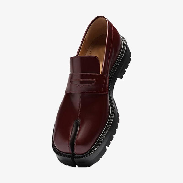 Brushed Split-Toe Chunky Loafers - ARNO CONTI