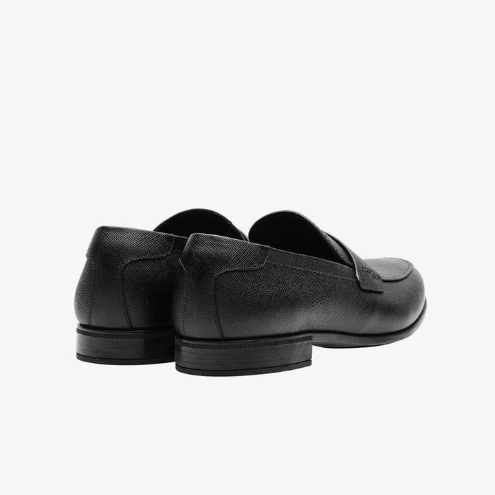 Men Penny Black Flats Calf Loafers - ARNO CONTI
