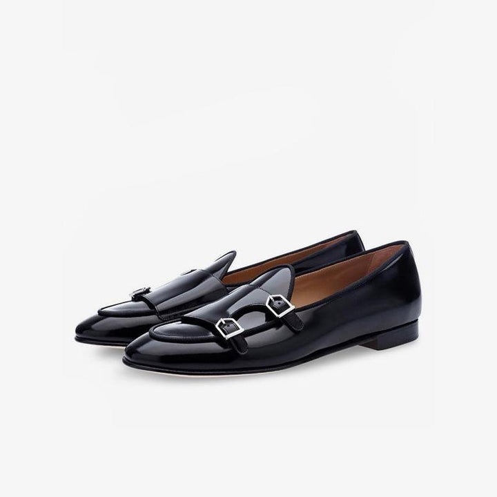 Mens Black Monk Strap Dress loafers - ARNO CONTI