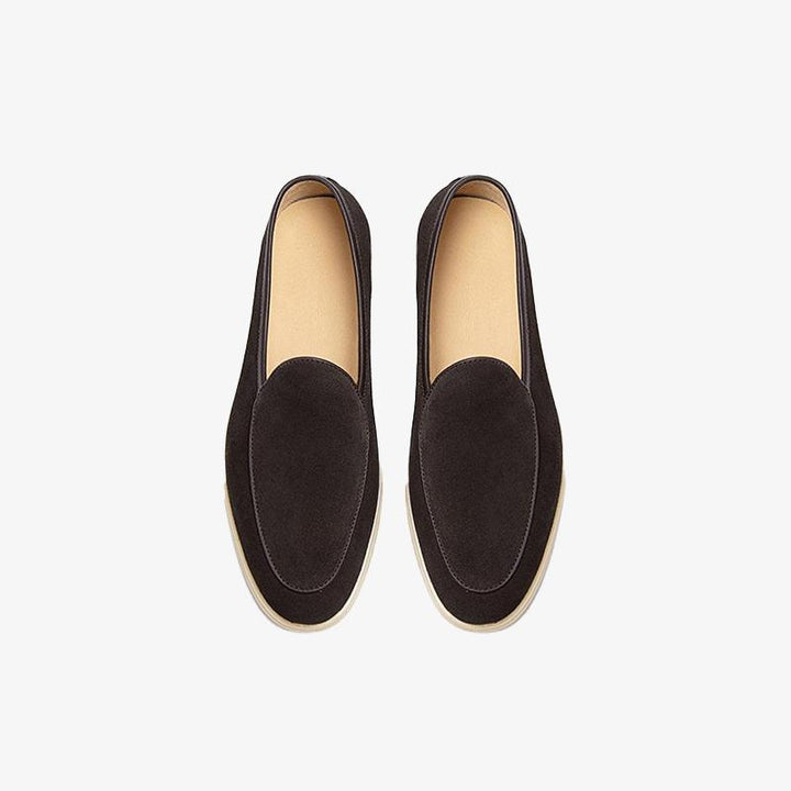 Slip-On Round Toe Cowhide Shoes - ARNO CONTI