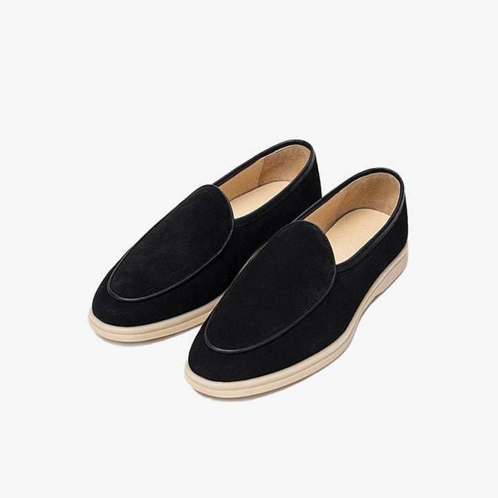 Slip-On Round Toe Cowhide Shoes - ARNO CONTI