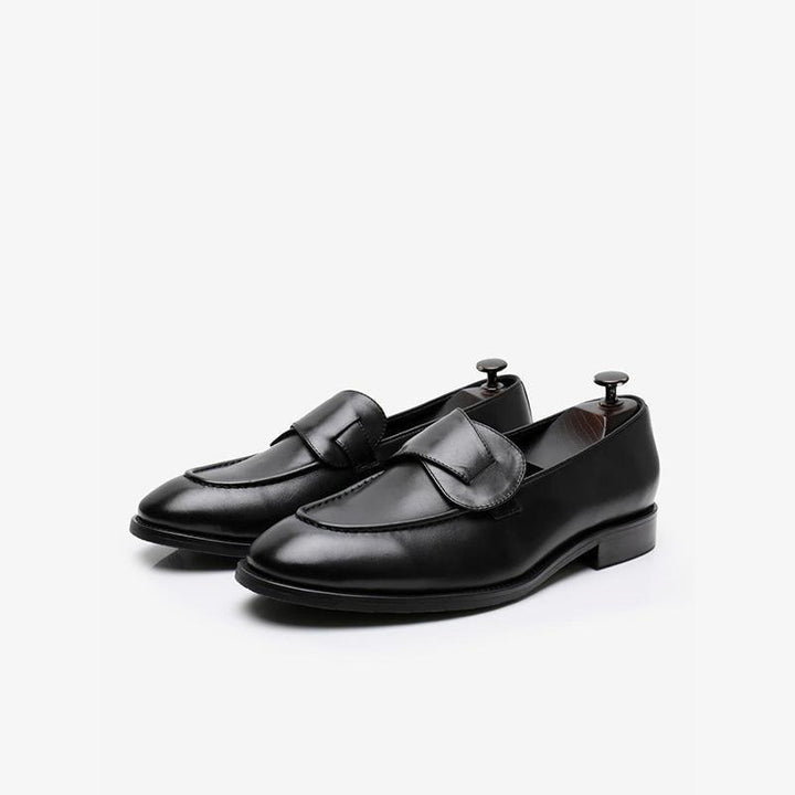 Elegant Suede Loafers with Decorative Straps - ARNO CONTI