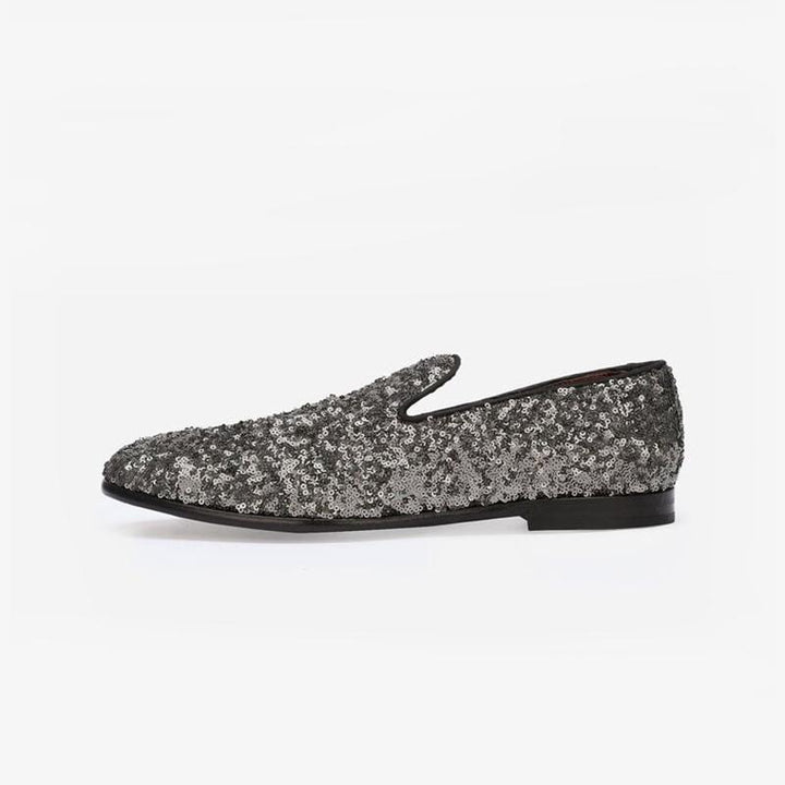Glitter Sequin Mens Loafer Slip On - ARNO CONTI