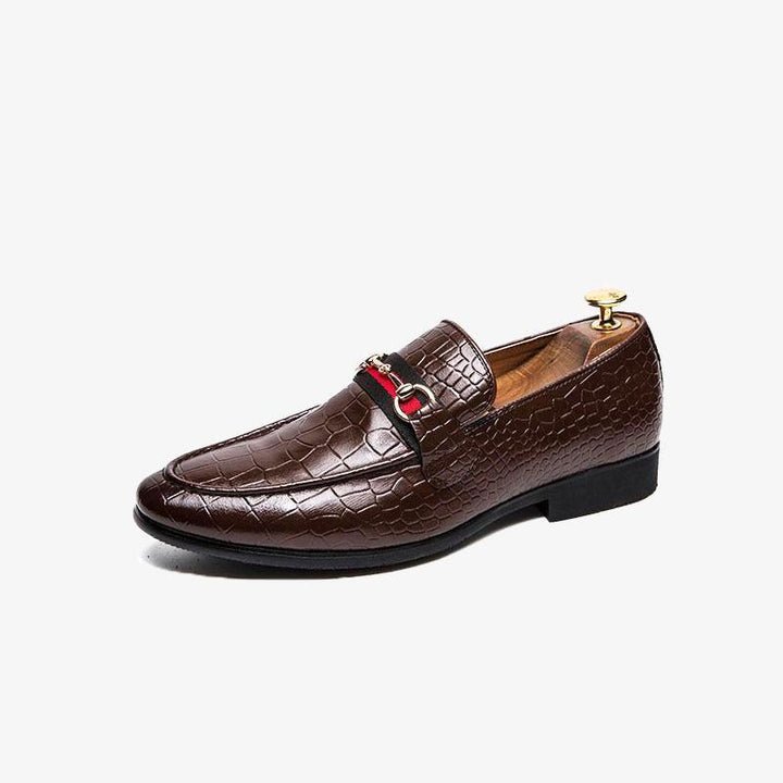 Lizard Print Slip-On Loafers - ARNO CONTI