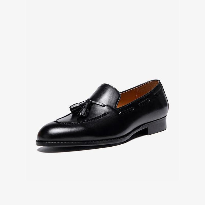 Cowhide Slip-On Loafers with Tassel Detail - ARNO CONTI