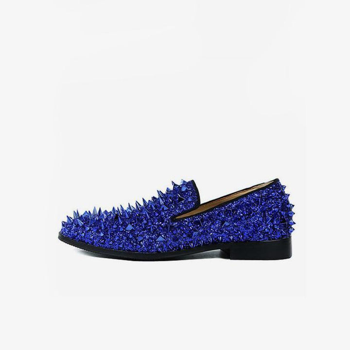 Mens Spike Loafers shoes Glitter - ARNO CONTI