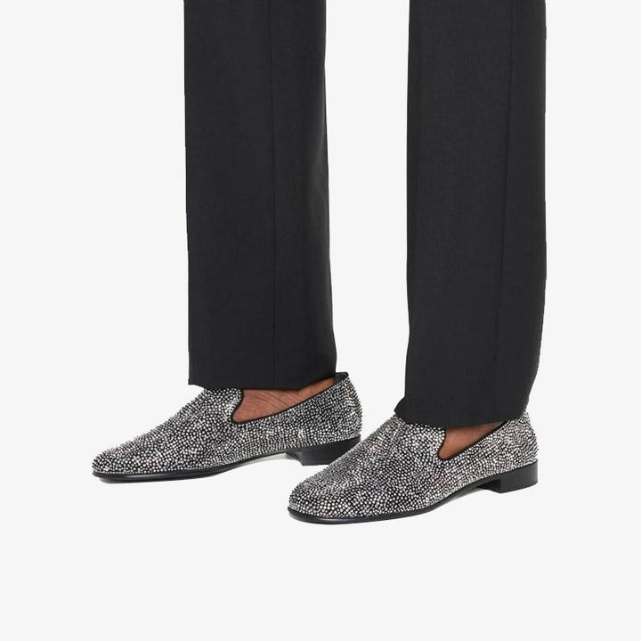 Dazzling Crystal Loafers - ARNO CONTI