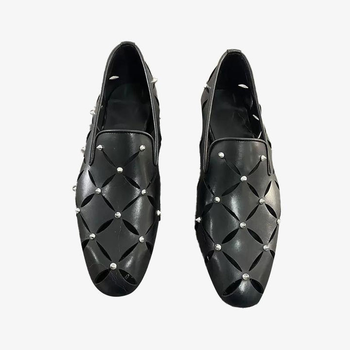 Slip-On Rivets Loafer Shoes - ARNO CONTI