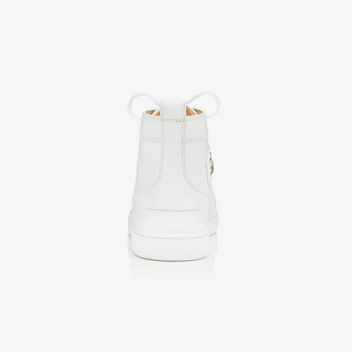 Leather lassic Men's White High Top Sneakers - ARNO CONTI