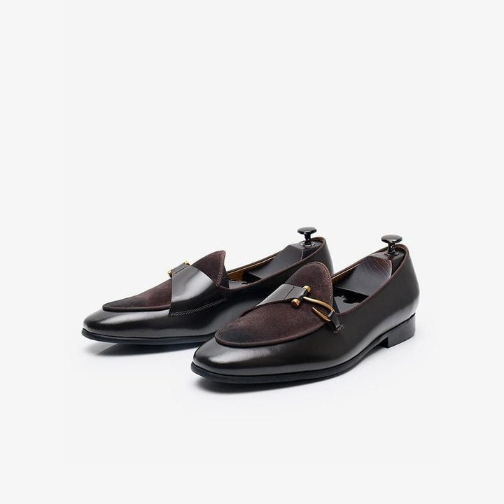 Polished Leather Tuxedo Loafers - ARNO CONTI