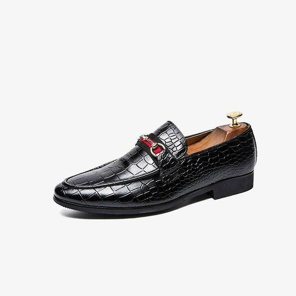 Lizard Print Slip-On Loafers - ARNO CONTI