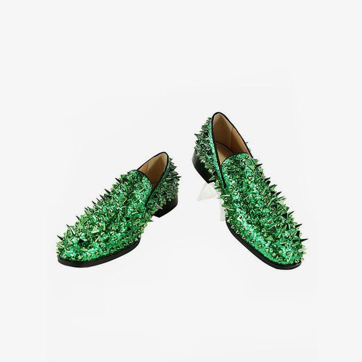 Mens Spike Loafers shoes Glitter - ARNO CONTI