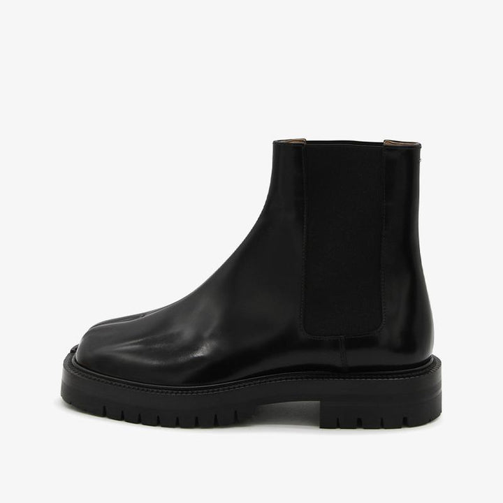 Black Calf Leather Slip-On Boots Unisex - ARNO CONTI