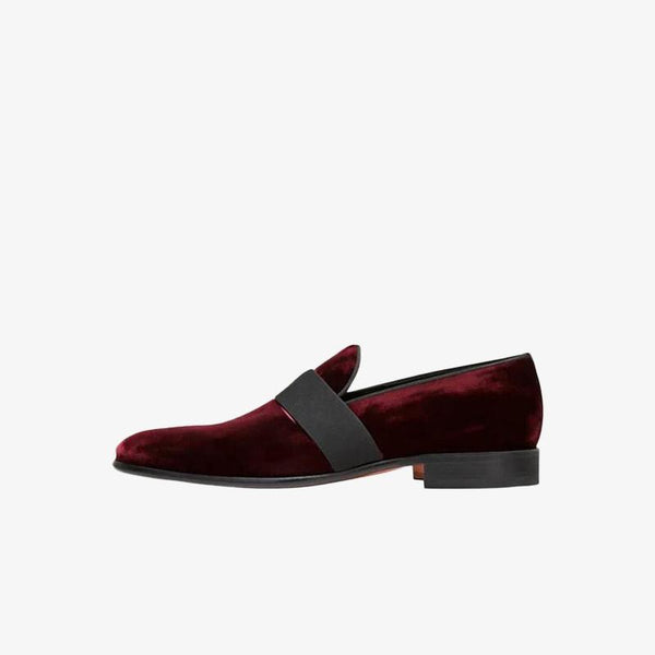 Regal Burgundy Velvet Loafers - ARNO CONTI
