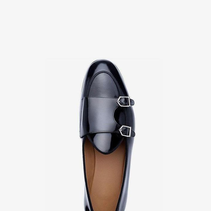 Mens Black Monk Strap Dress loafers - ARNO CONTI