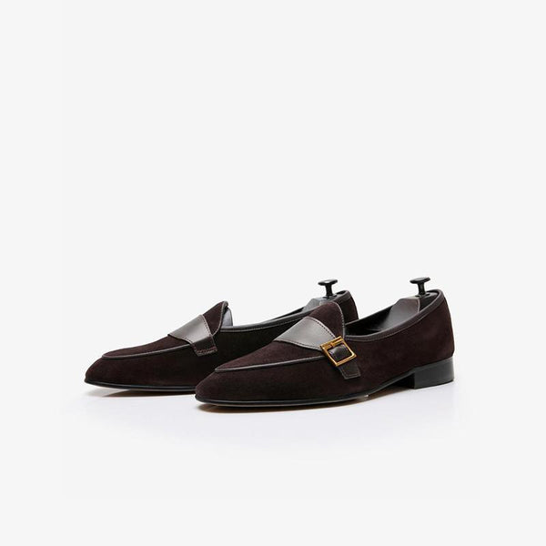 Men's Cowhide Slip-On Loafer Prom Wedding Shoes - ARNO CONTI