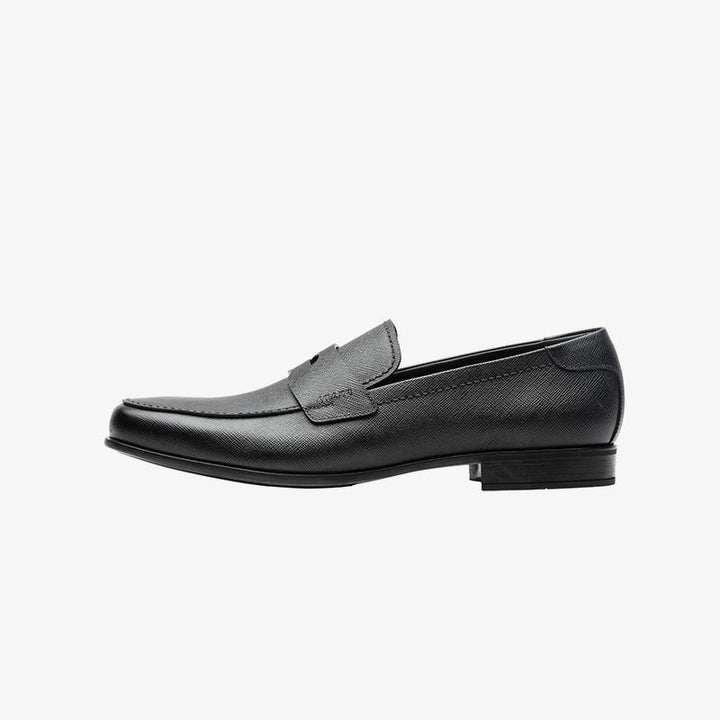 Men Penny Black Flats Calf Loafers - ARNO CONTI
