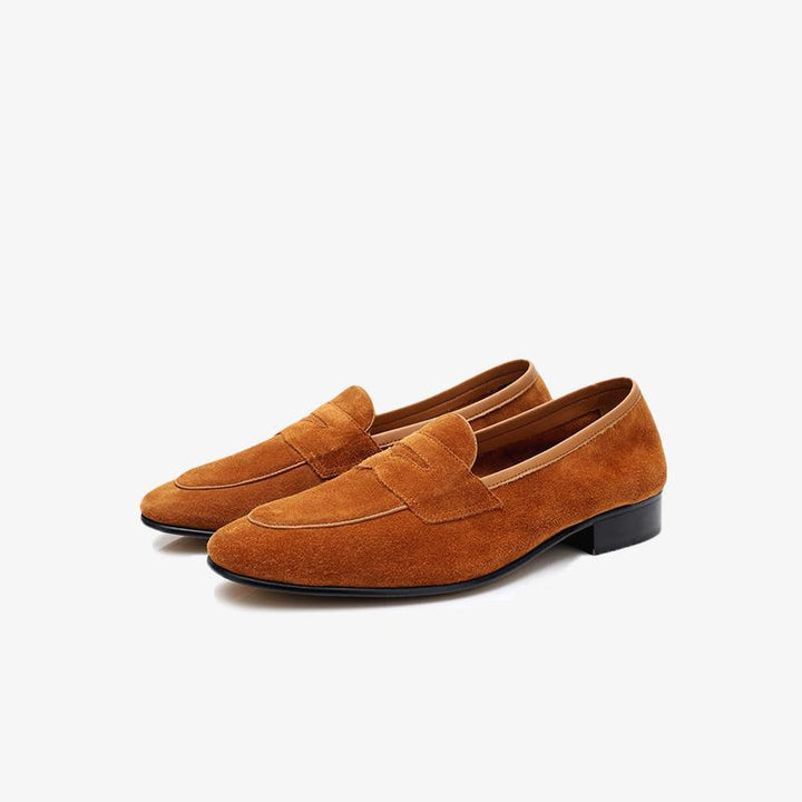 Classic Suede Penny Loafers - ARNO CONTI