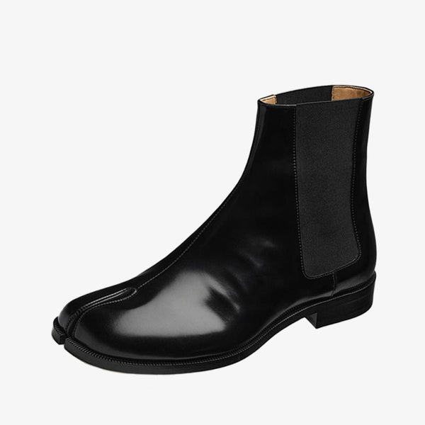 Patent Calf Leather Split-Toe Boots Unisex - ARNO CONTI