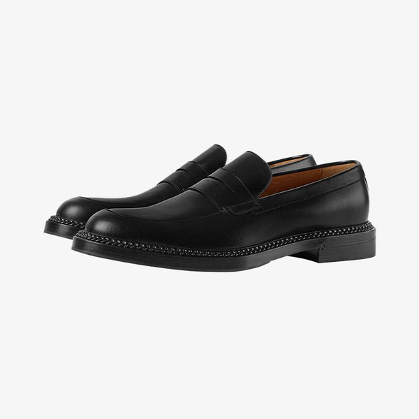Black Leather Loafers - ARNO CONTI
