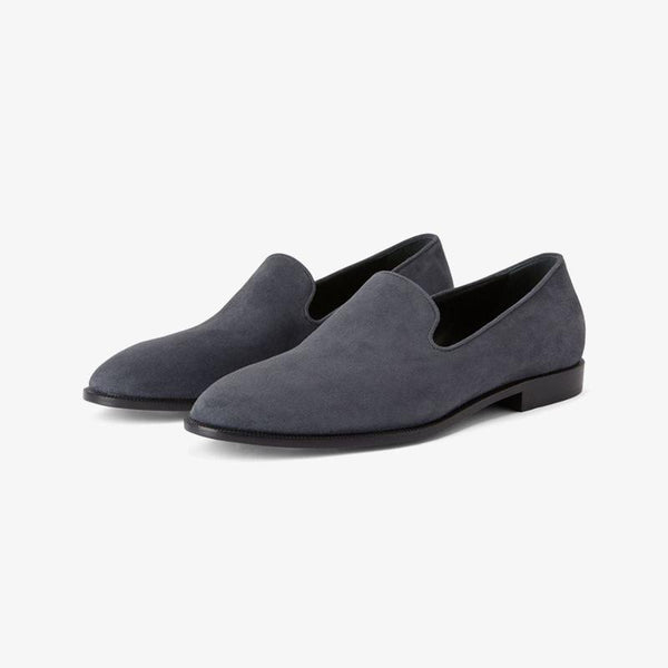 Ash Grey Suede Loafers - ARNO CONTI