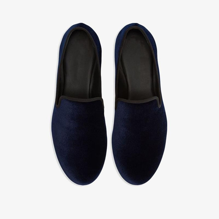 Midnight Blue Velvet Loafers - ARNO CONTI