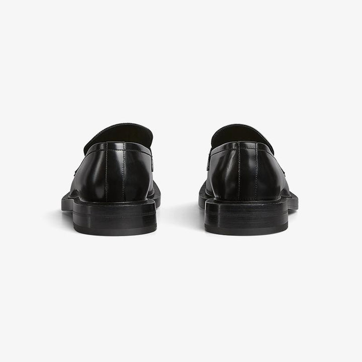 Men's Black Leather Loafers - ARNO CONTI