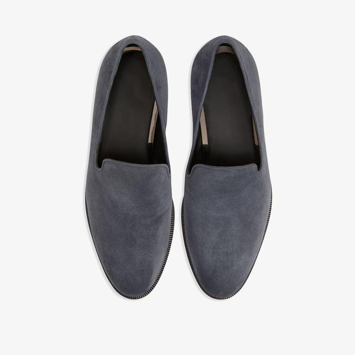 Ash Grey Suede Loafers - ARNO CONTI