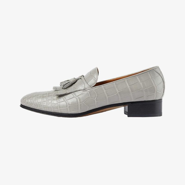 Leather Loafers with Tassel Detail - ARNO CONTI