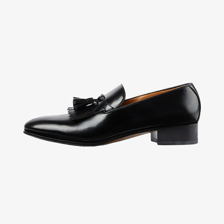 Leather Loafers with Tassel Detail - ARNO CONTI